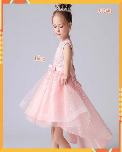 Đầm công chúa bé gái-xòe cao cấp-màu hồng-at2902
